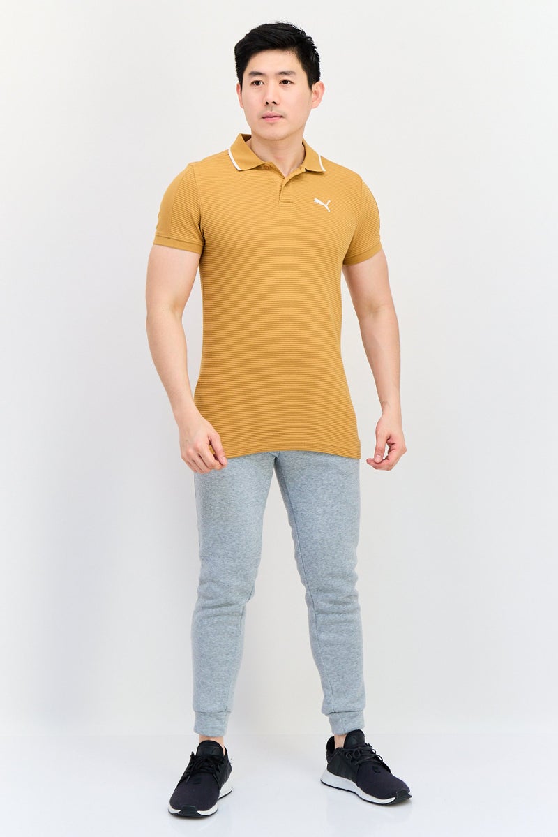 PUMA Men Sportswear Fit Short Sleeve Outdoor Polo, Tan - Image 2